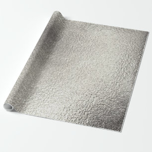 Distressed Silver Metallic Texture 10 Wrapping Paper
