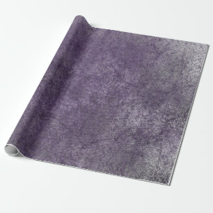 Distressed Silver Plum Purple Wrap Wrapping Paper