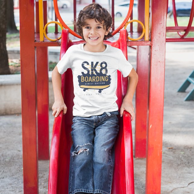 Distressed SK8 Boarding Street Division T-Shirt (Creator Uploaded)