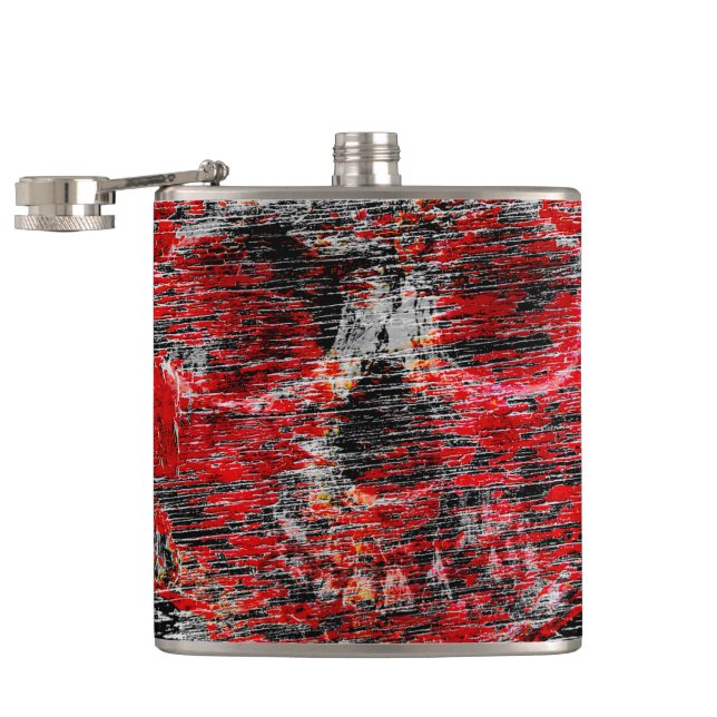 Distressed Skull Face Flask (Opened)