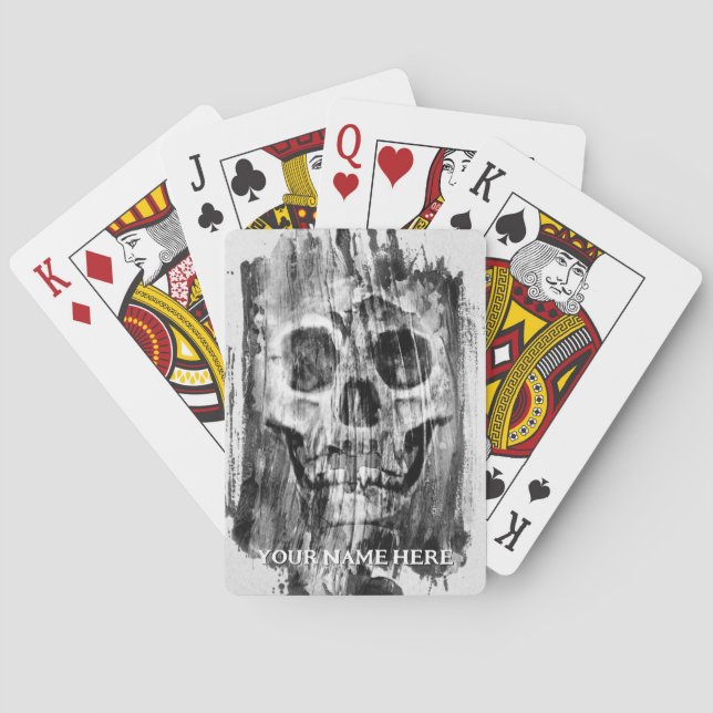 Distressed skull poker cards (Back)