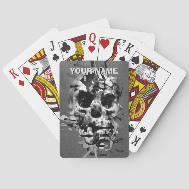 Distressed skull  poker cards (Back)