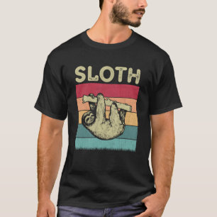 Distressed Sloth Boys Girls Retro Style Sloth T-Shirt