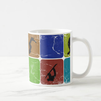 Distressed Snowboarding mug