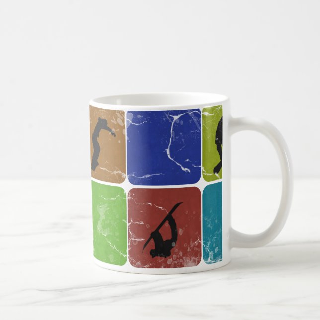 Distressed Snowboarding mug (Right)