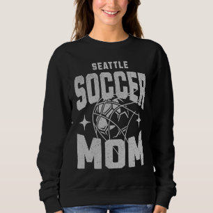Distressed Soccer Mom Seattle Washington Sweatshirt