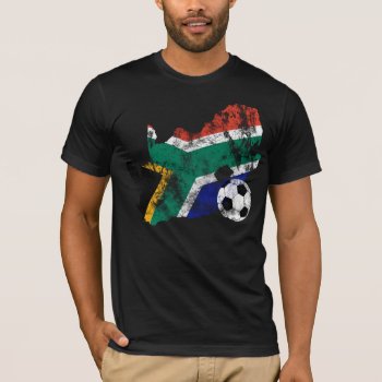 Distressed South Africa Soccer T-shirt by LifeEmbellished at Zazzle