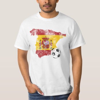 Distressed Spain Soccer T-shirt by LifeEmbellished at Zazzle