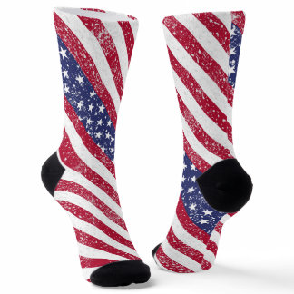 Distressed Stars and Stripes Patriotic Socks