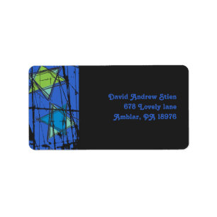 Distressed Stars Bar Bat Mitzvah Invitation label