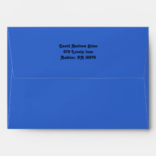 Distressed Stars Bar Bat Mitzvah Invitation Reply Envelope