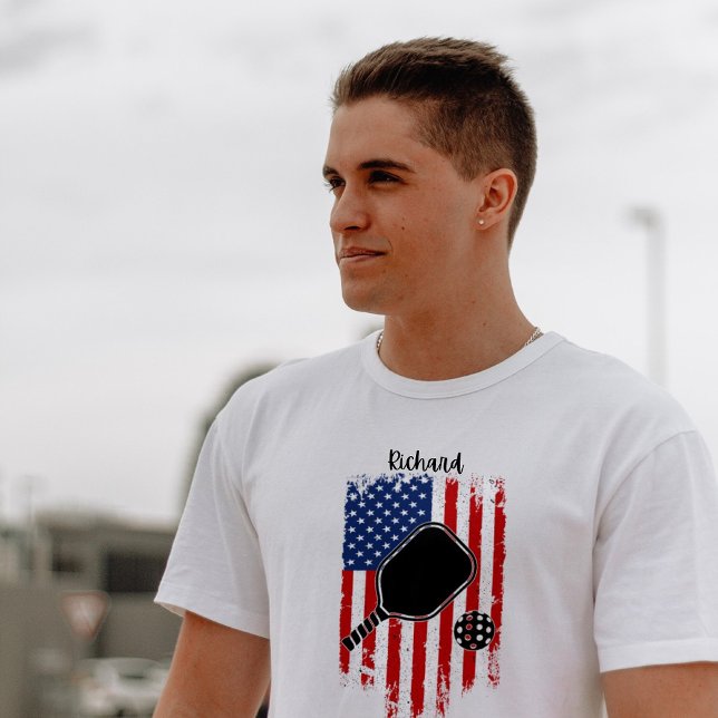 Distressed Stars & Stripes Flag editable name  T-Shirt (Creator Uploaded)