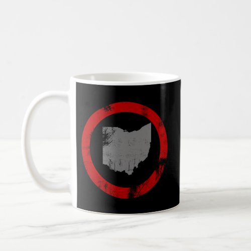 Distressed State Of Ohio Coffee Mug