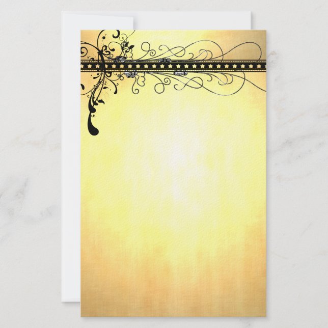 Distressed Stationery with Black Swirls (Front)