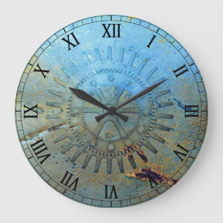 Distressed Steampunk Gears Wall Clock