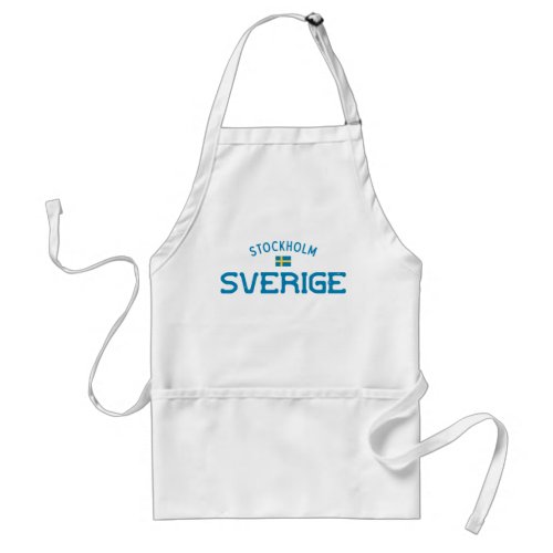 Distressed Stockholm Sverige Sweden Adult Apron