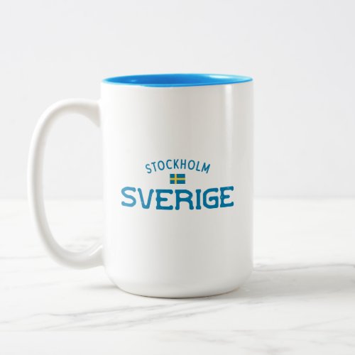 Distressed Stockholm Sverige Sweden Two_Tone Coffee Mug