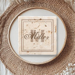 Distressed Stone Rustic Aged Monogram Stone Coaster<br><div class="desc">This design was created though digital art. It may be personalized in the area provided by changing the photo and/or text. Or it can be customized by choosing the click to customize further option and delete or change the color the background, add text, change the text color or style, or...</div>