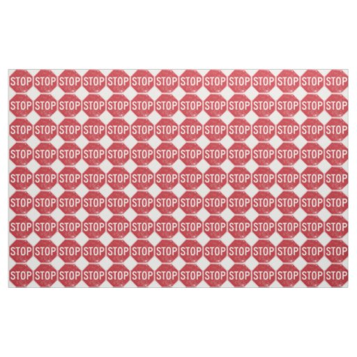 Distressed Stop Sign Fabric