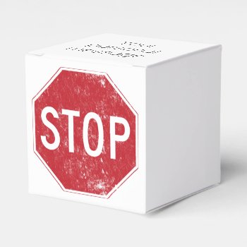 Distressed Stop Sign Favor Boxes by TerryBain at Zazzle