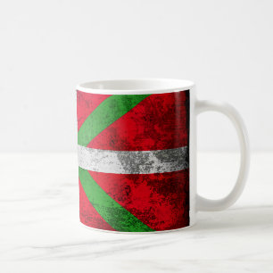 Distressed style Basque flag: Ikurriña, Coffee Mug