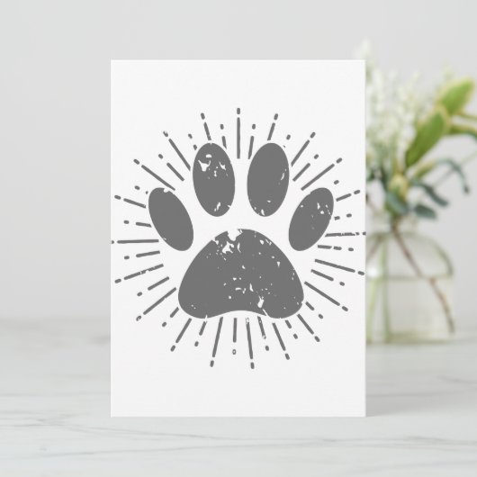 Distressed Sunbeam Dog Paw Print (Standing Front)