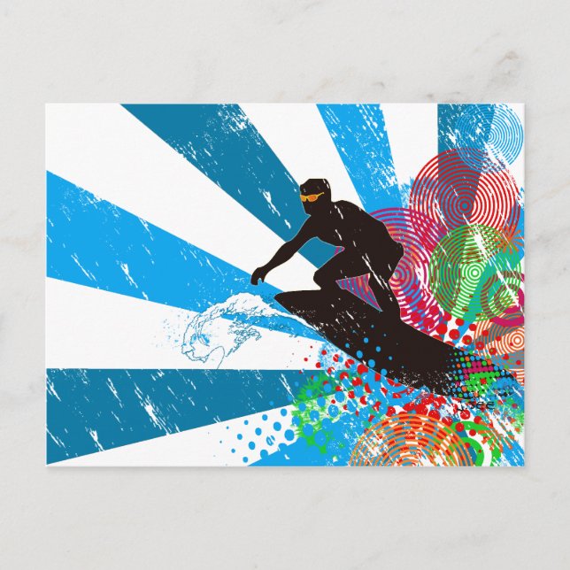 Distressed Surfer Paradise Postcard (Front)