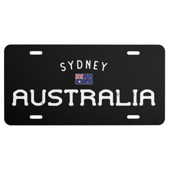 Distressed Sydney Australia License Plate (Front)