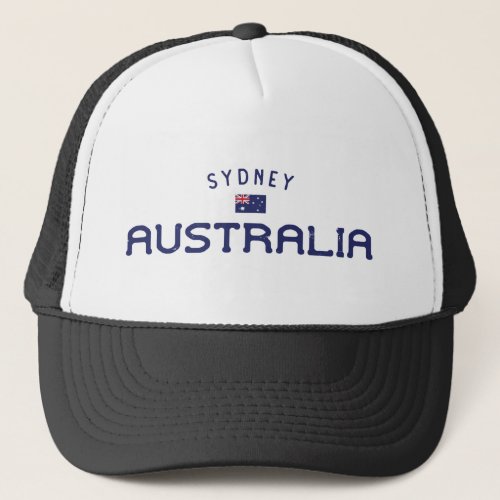 Distressed Sydney Australia Trucker Hat