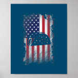 Distressed Taco American Flag Vintage USA Poster<br><div class="desc">Distressed Taco American Flag Vintage USA Patriotic Gift. Perfect gift for your dad,  mom,  papa,  men,  women,  friend and family members on Thanksgiving Day,  Christmas Day,  Mothers Day,  Fathers Day,  4th of July,  1776 Independent day,  Veterans Day,  Halloween Day,  Patrick's Day</div>