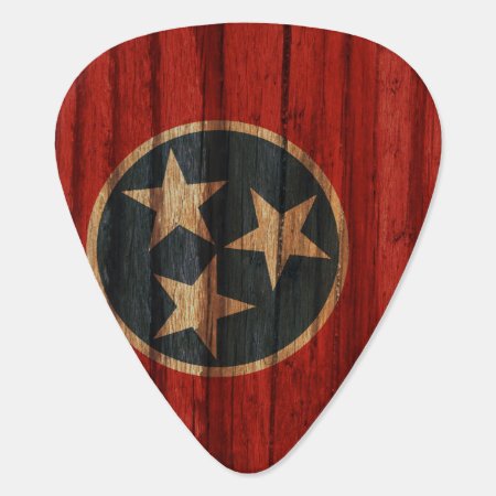 Distressed Tennessee Flag Guitar Pick