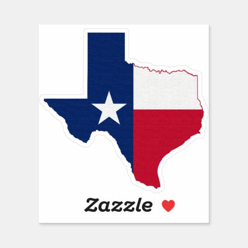 Distressed Texas Flag Shape To Customize Sticker