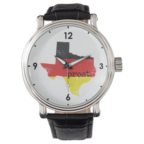 Distressed Texas German Flag Prost Watch