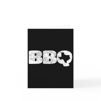 Distressed Texas Tx Map Bbq Outfit Rbecue Simple T Card