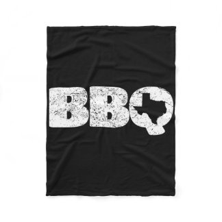 Distressed Texas Tx Map Bbq Outfit Rbecue Simple T Fleece Blanket