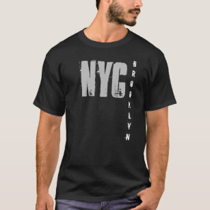 Distressed Text Brooklyn Nyc New York City Trendy T-Shirt