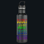 Distressed Text Funny Gay Pride Dudes Just Taste B Stainless Steel Water Bottle<br><div class="desc">Distressed Text Funny Gay Pride Dudes Just Taste Better Tank Top</div>