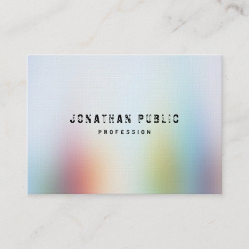 Distressed Text Modern Colorful Abstract Art Chic Business Card