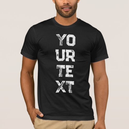 Distressed Text Template Mens Modern Elegant T_Shirt