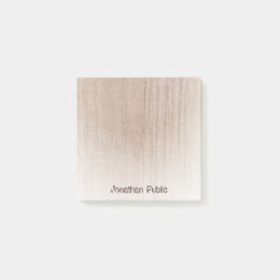 Distressed Text Template Modern Elegant Wood Look Post-it Notes