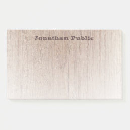 Distressed Text Wood Look Elegant Template Modern Post-it Notes