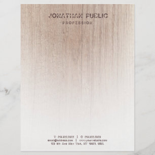 Distressed Text Wood Look Template Elegant Letterhead