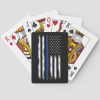 Distressed Thin Blue Line Police Flag