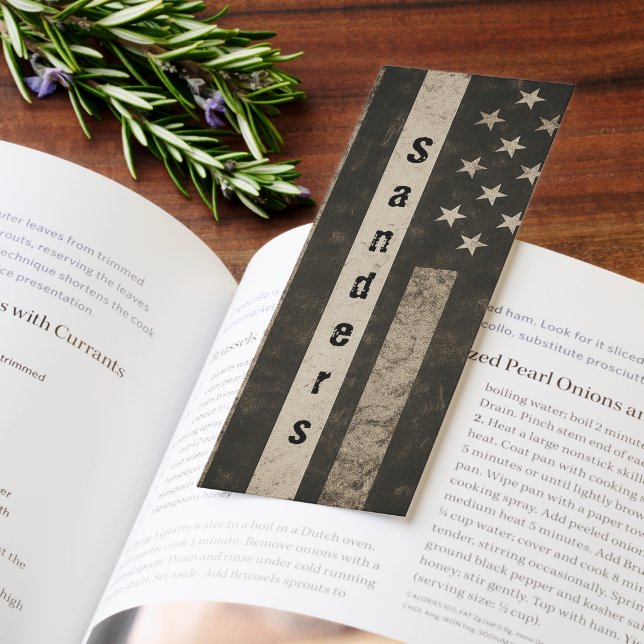 Distressed Thin White Line American Flag Bookmark (Book)