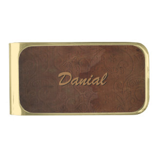 Distressed Tooled Leather Look Custom Money Clip
