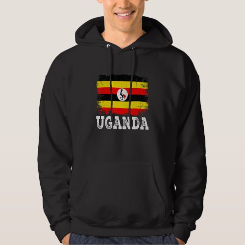 Distressed Uganda Flag Men Women Kid Patriotic Hoodie