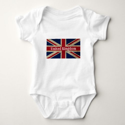Distressed UK Flag Baby Bodysuit