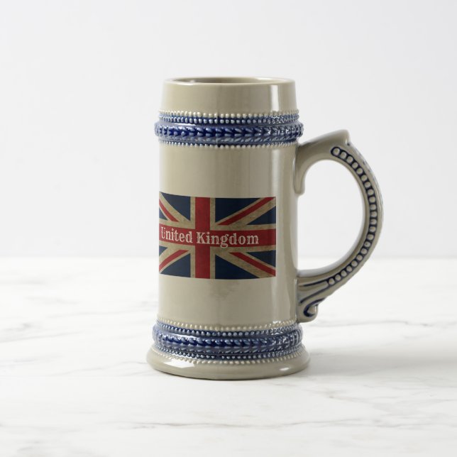 Distressed UK Flag Beer Stein (Right)