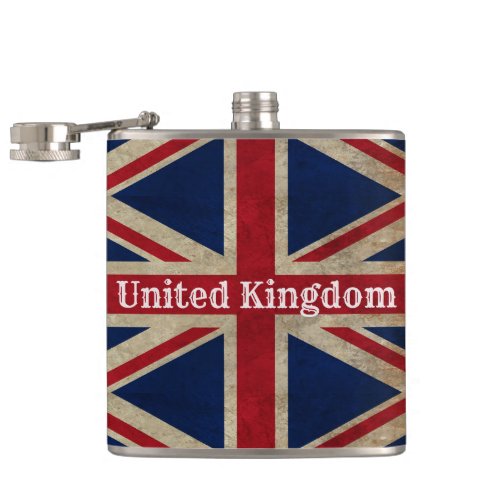 Distressed UK Flag Flask