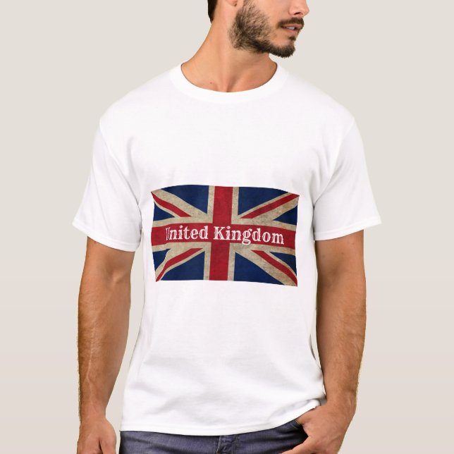 Distressed UK Flag T-Shirt (Front)
